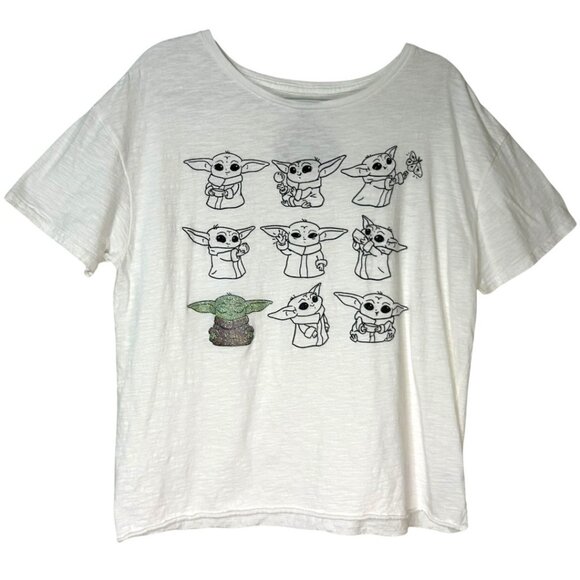 Star Wars Disney GROGU Baby Yoda Graphic T-Shirt  Short Sleeve - Size XL - Picture 1 of 7